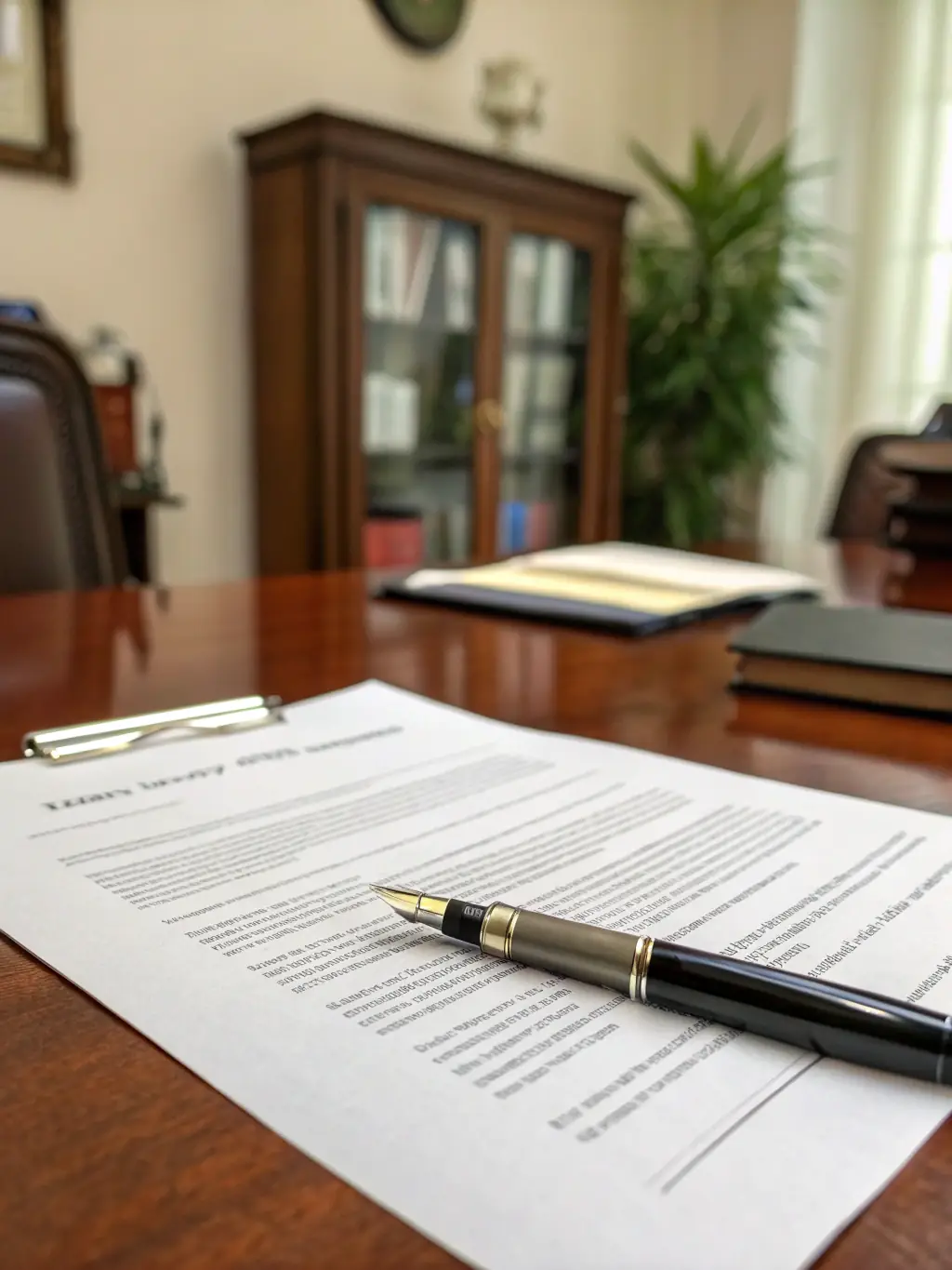 A close-up shot of legal documents being signed by a small business owner, with a Mildon Law attorney present, symbolizing trust and legal protection.