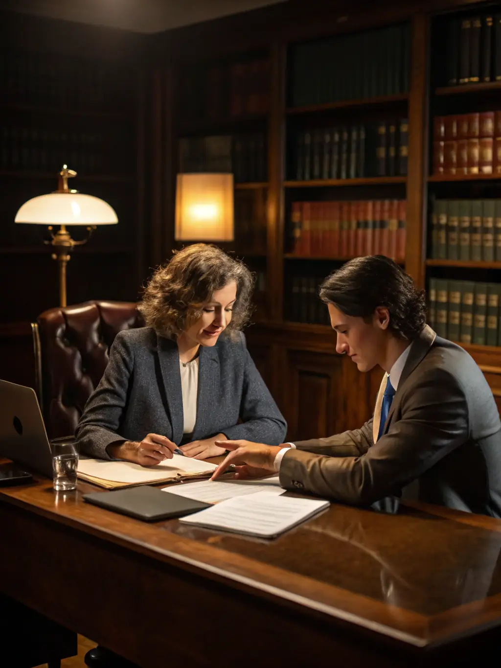 A Mildon Law attorney providing legal advice to a small business owner via video conference, discussing strategic decisions and legal implications.